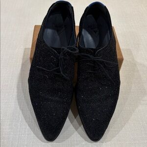 JOHN FLUEVOG Ace Face Glitter Simple Derby Lace-up Shoes